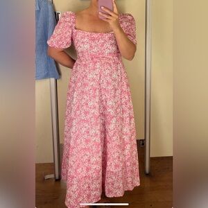 O.P.T. Floral Pink cotton Dress